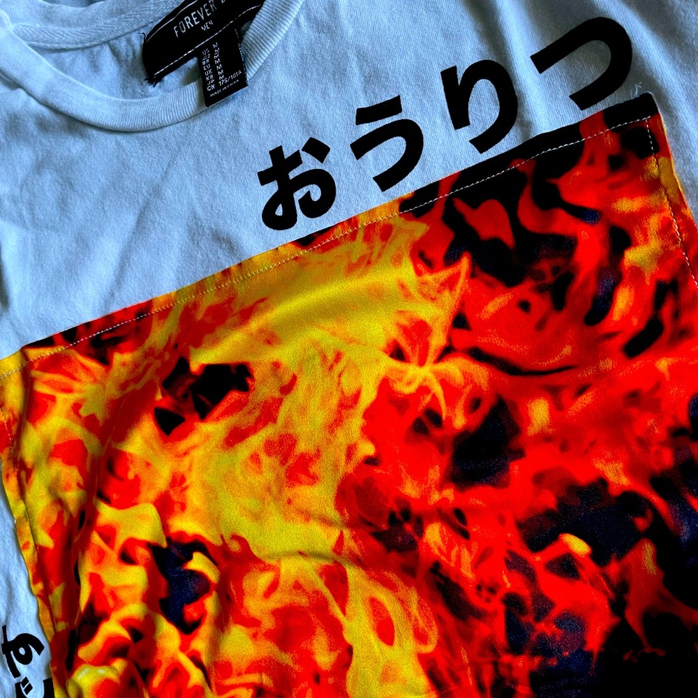 forever 21 mens fire shirt 🔥